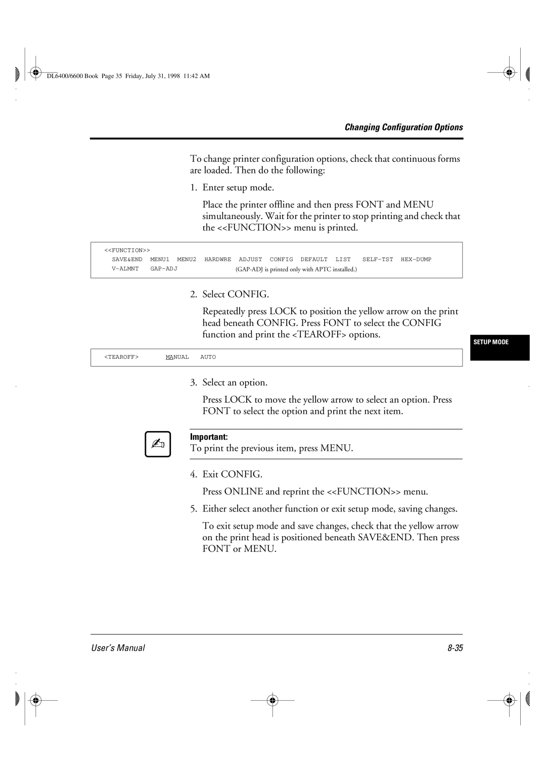 Fujitsu manual DL6400/6600 Book Page 35 Friday, July 31, 1998 1142 AM 