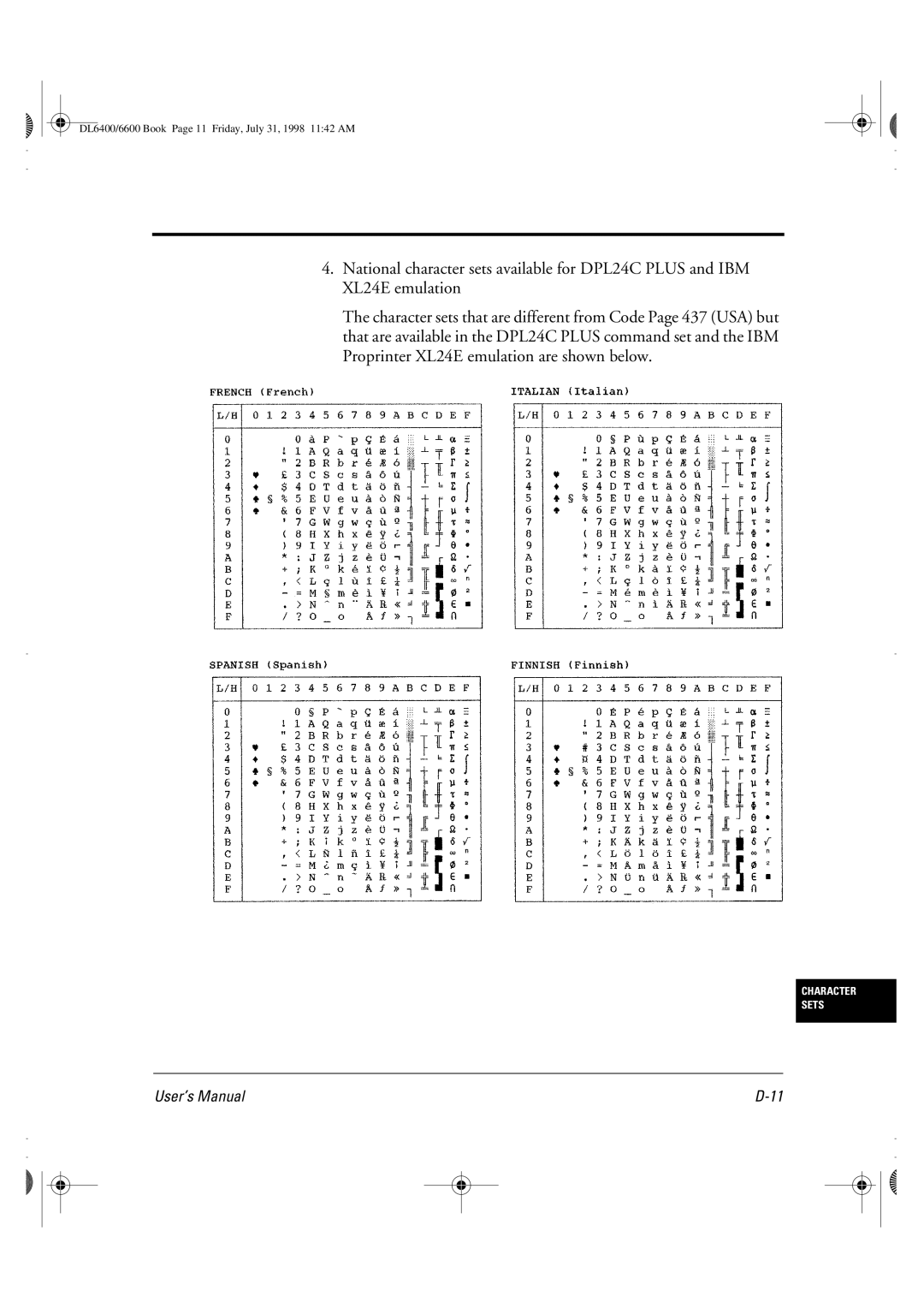 Fujitsu manual DL6400/6600 Book Page 11 Friday, July 31, 1998 1142 AM 