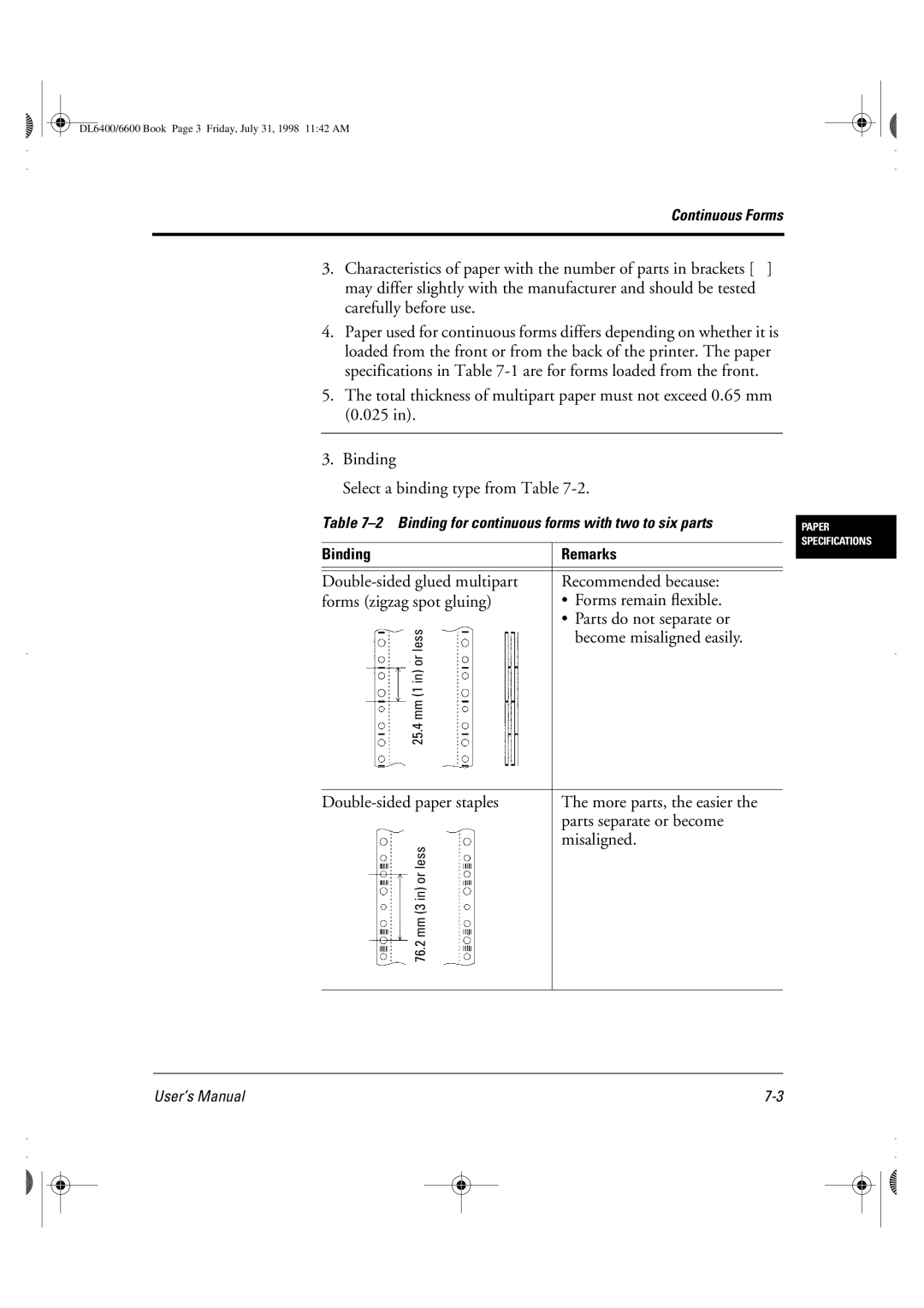 Fujitsu DL6400 manual Parts do not separate or, Become misaligned easily, Misaligned 