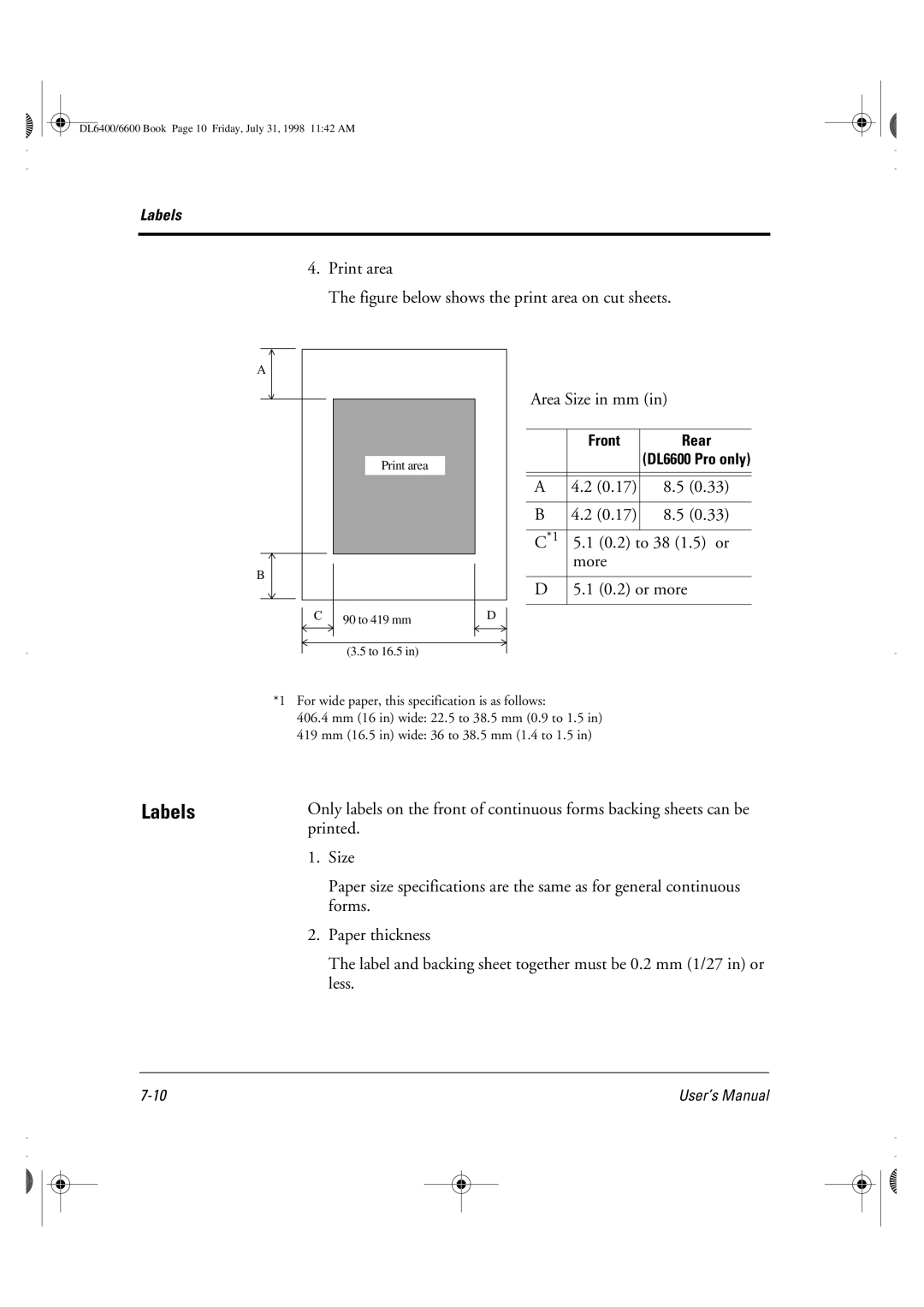 Fujitsu DL6400 manual Labels 