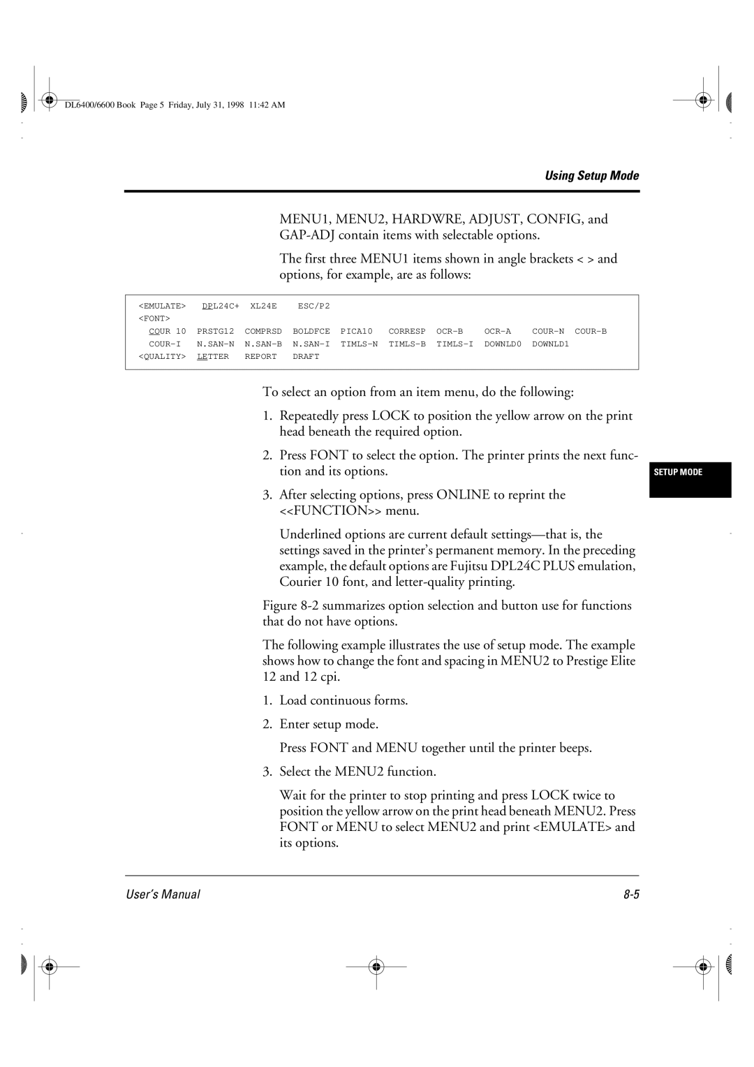 Fujitsu manual DL6400/6600 Book Page 5 Friday, July 31, 1998 1142 AM 