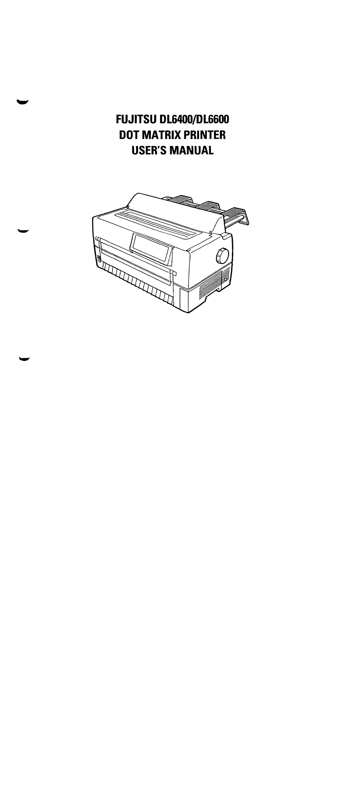 Fujitsu DL6600 manual 