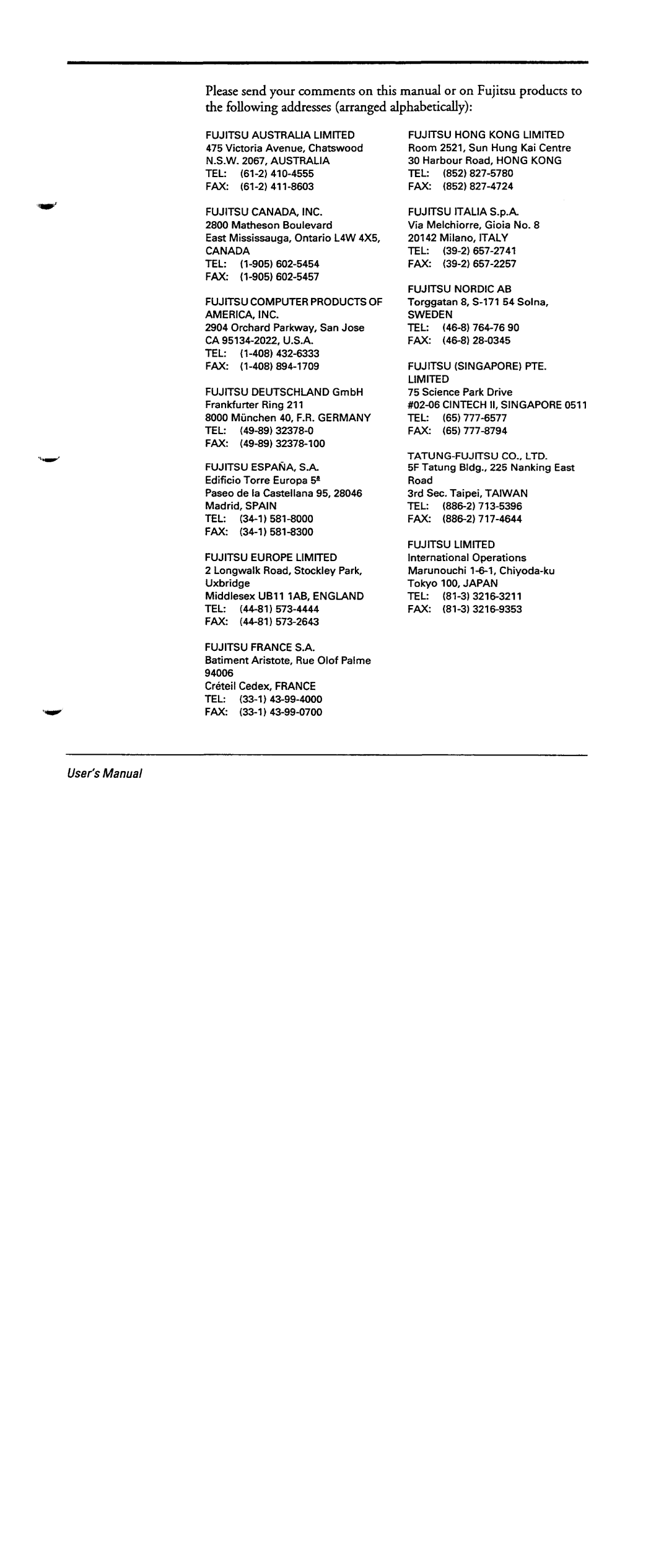 Fujitsu DL6600 manual 