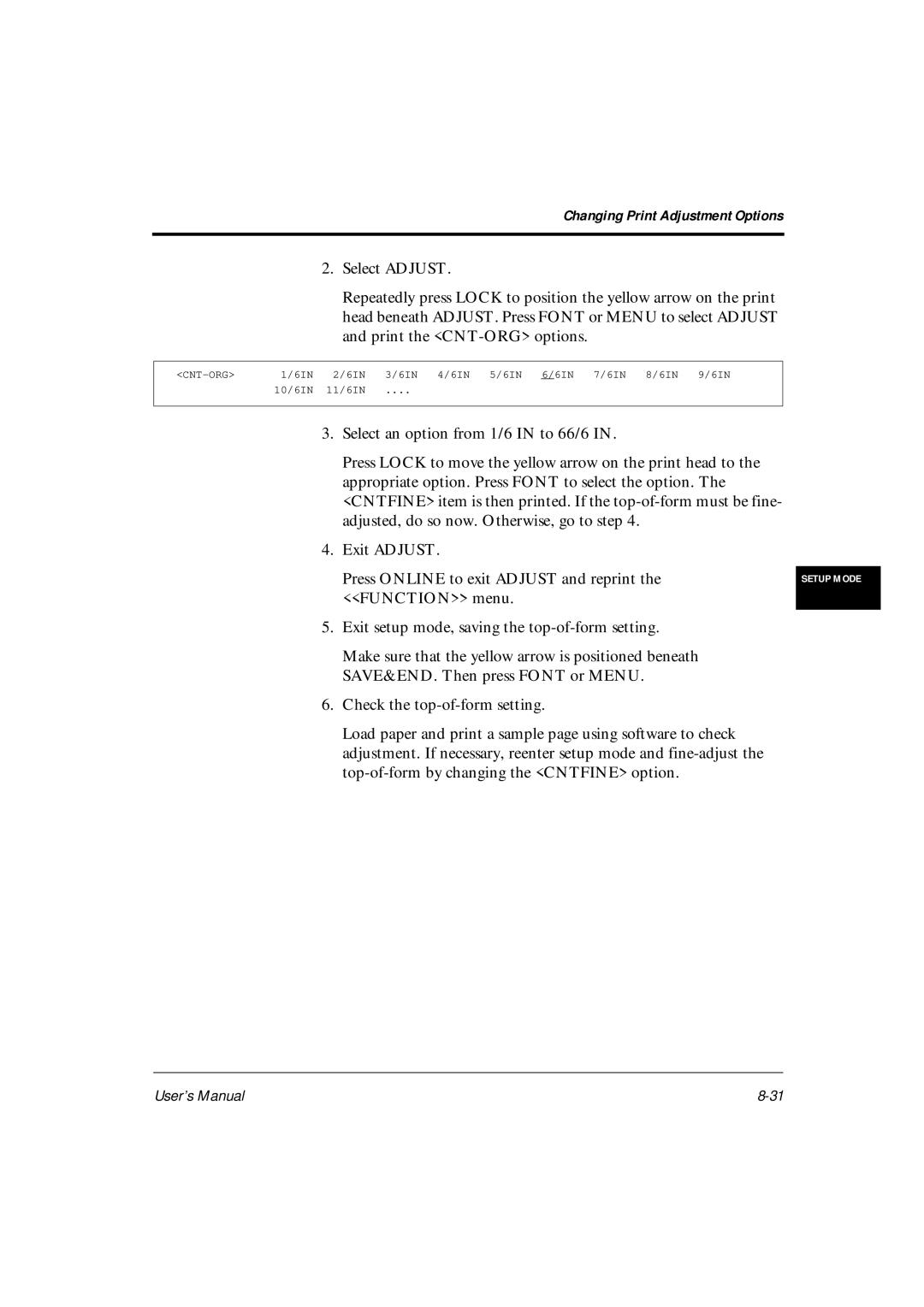 Fujitsu DL6600Pro, DL6400Pro user manual Cnt-Org 