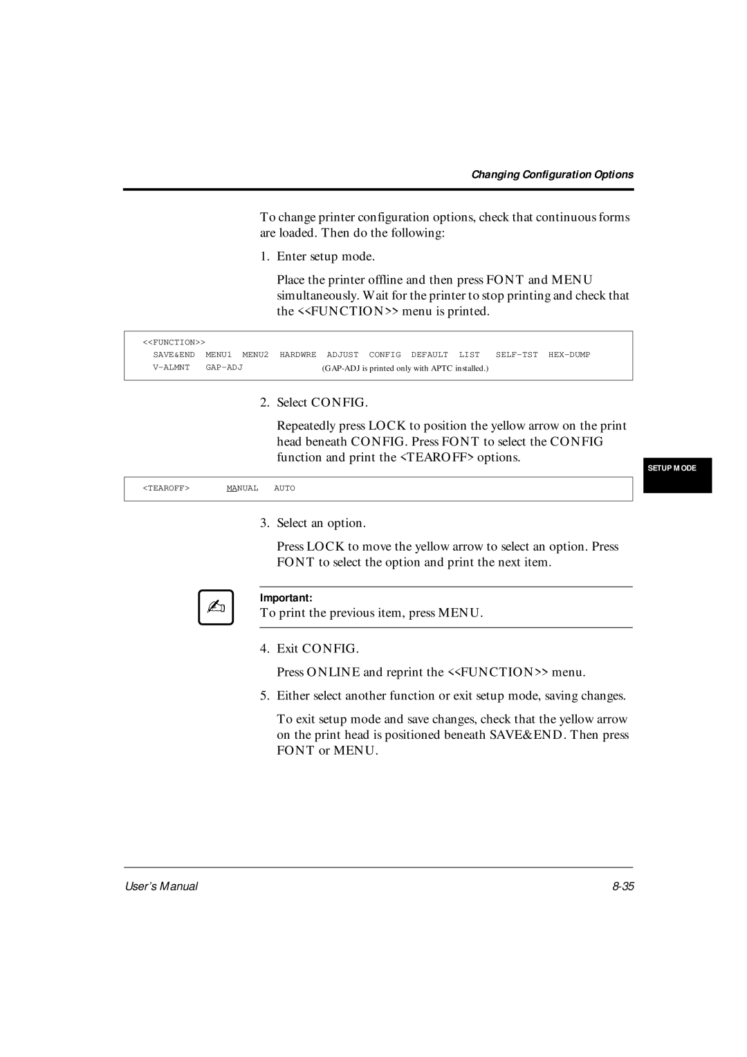 Fujitsu DL6600Pro, DL6400Pro user manual Tearoff Manual Auto 