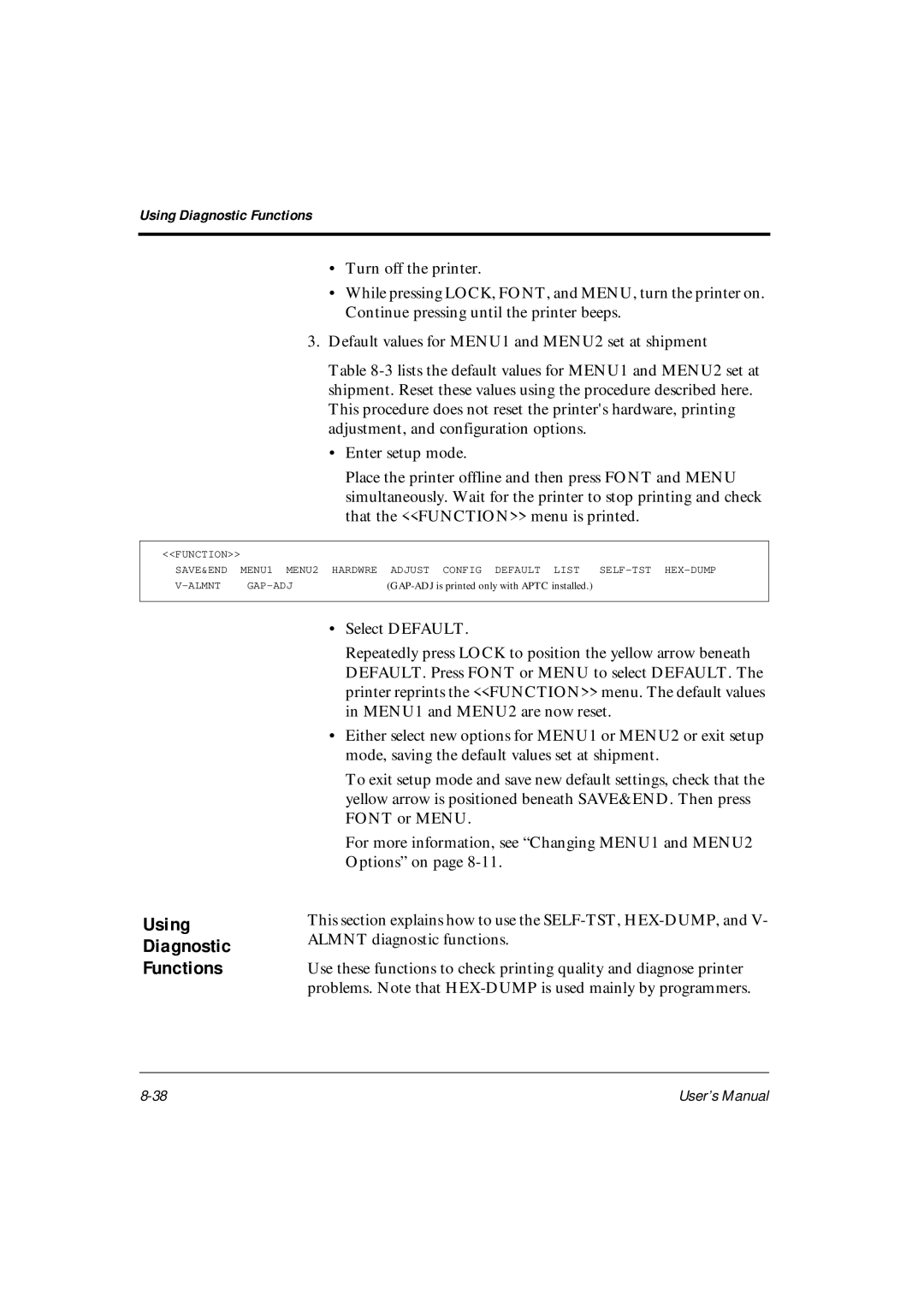 Fujitsu DL6400Pro, DL6600Pro user manual Using Diagnostic Functions 