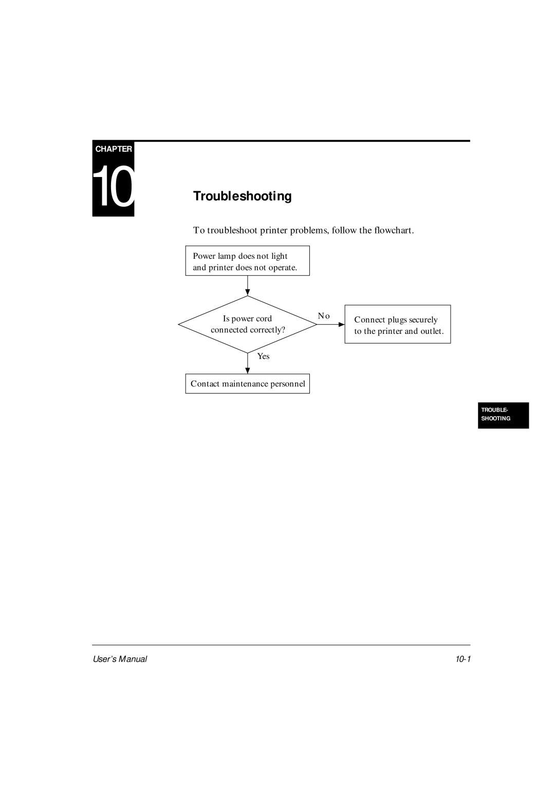 Fujitsu DL6600Pro, DL6400Pro user manual Troubleshooting, To troubleshoot printer problems, follow the flowchart 