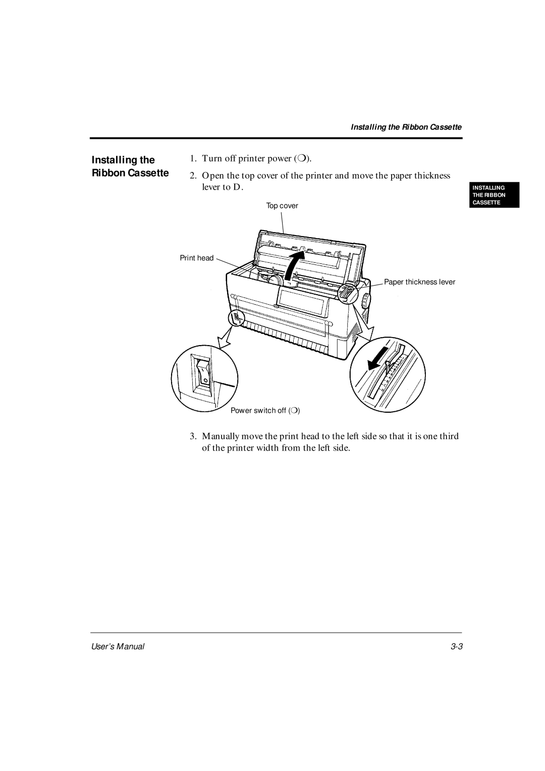 Fujitsu DL6600Pro, DL6400Pro user manual Installing the Ribbon Cassette 