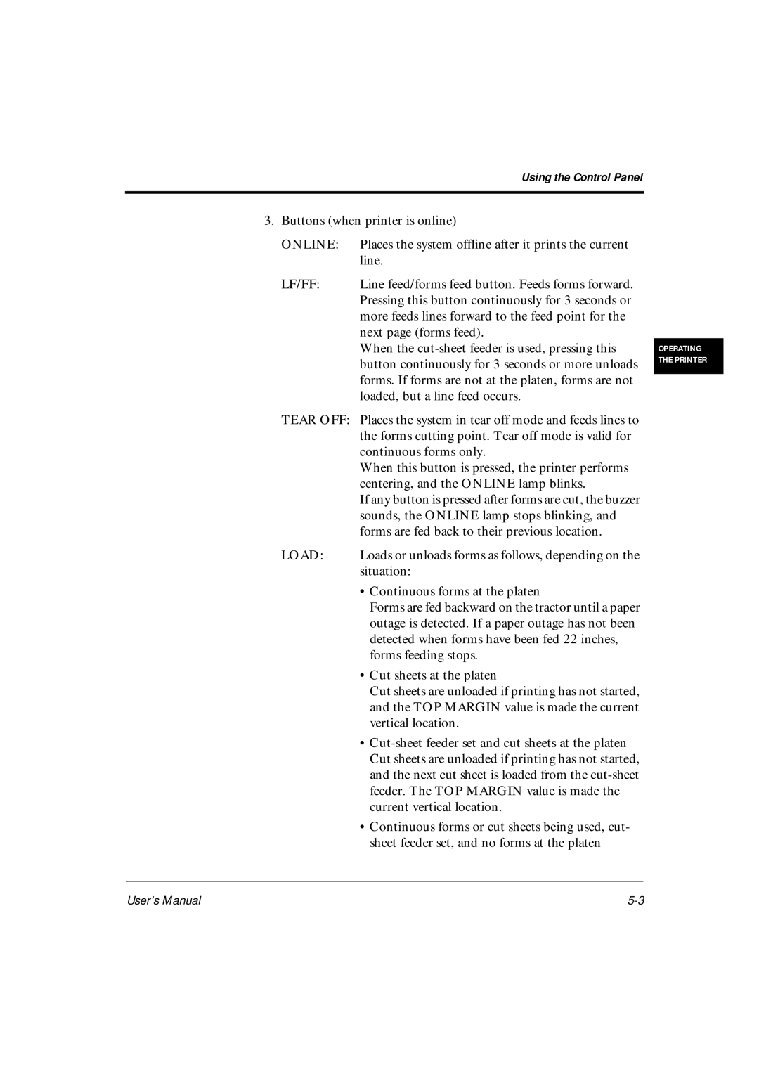 Fujitsu DL6600Pro, DL6400Pro user manual Lf/Ff, Load 