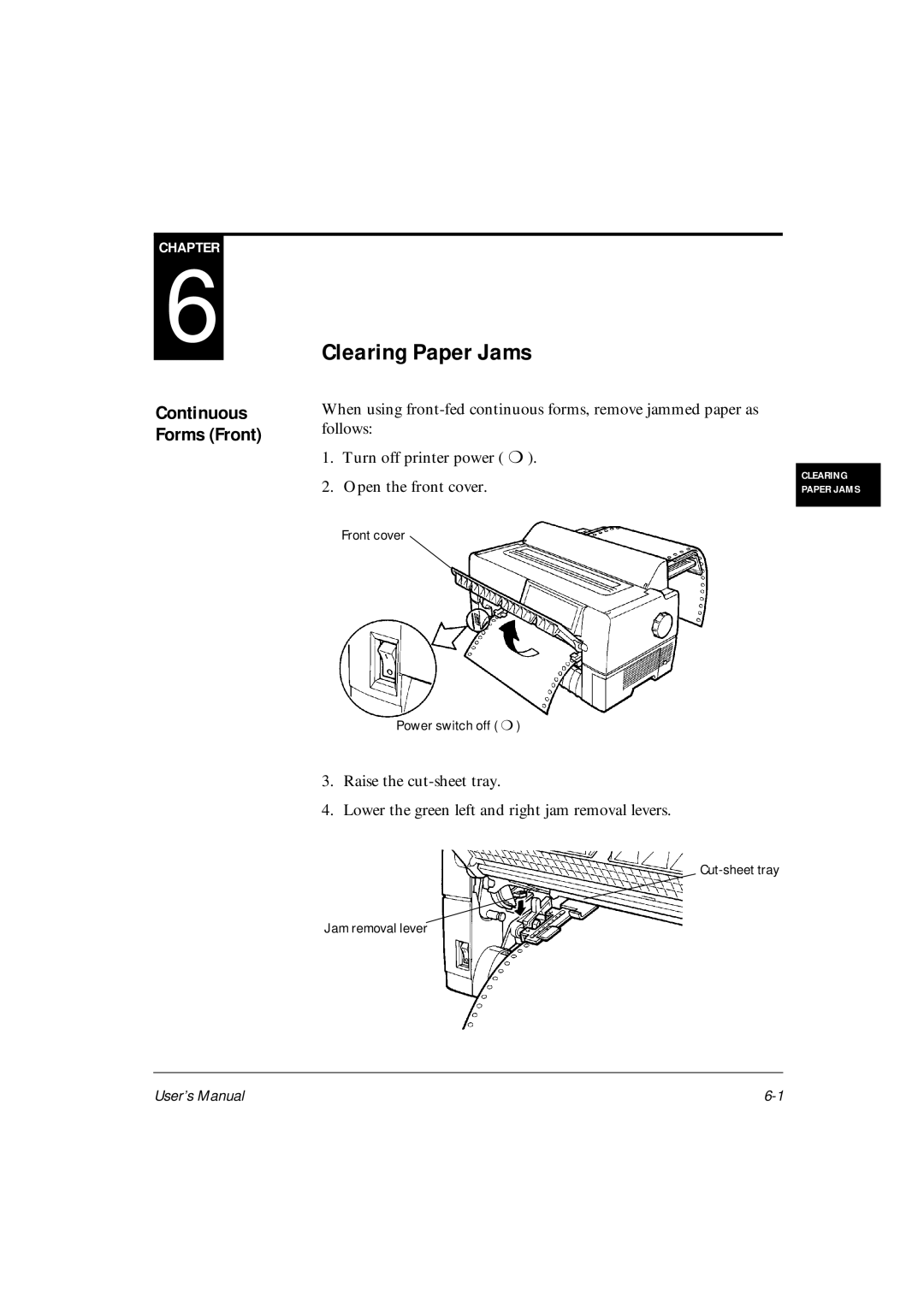 Fujitsu DL6600Pro, DL6400Pro user manual Clearing Paper Jams 