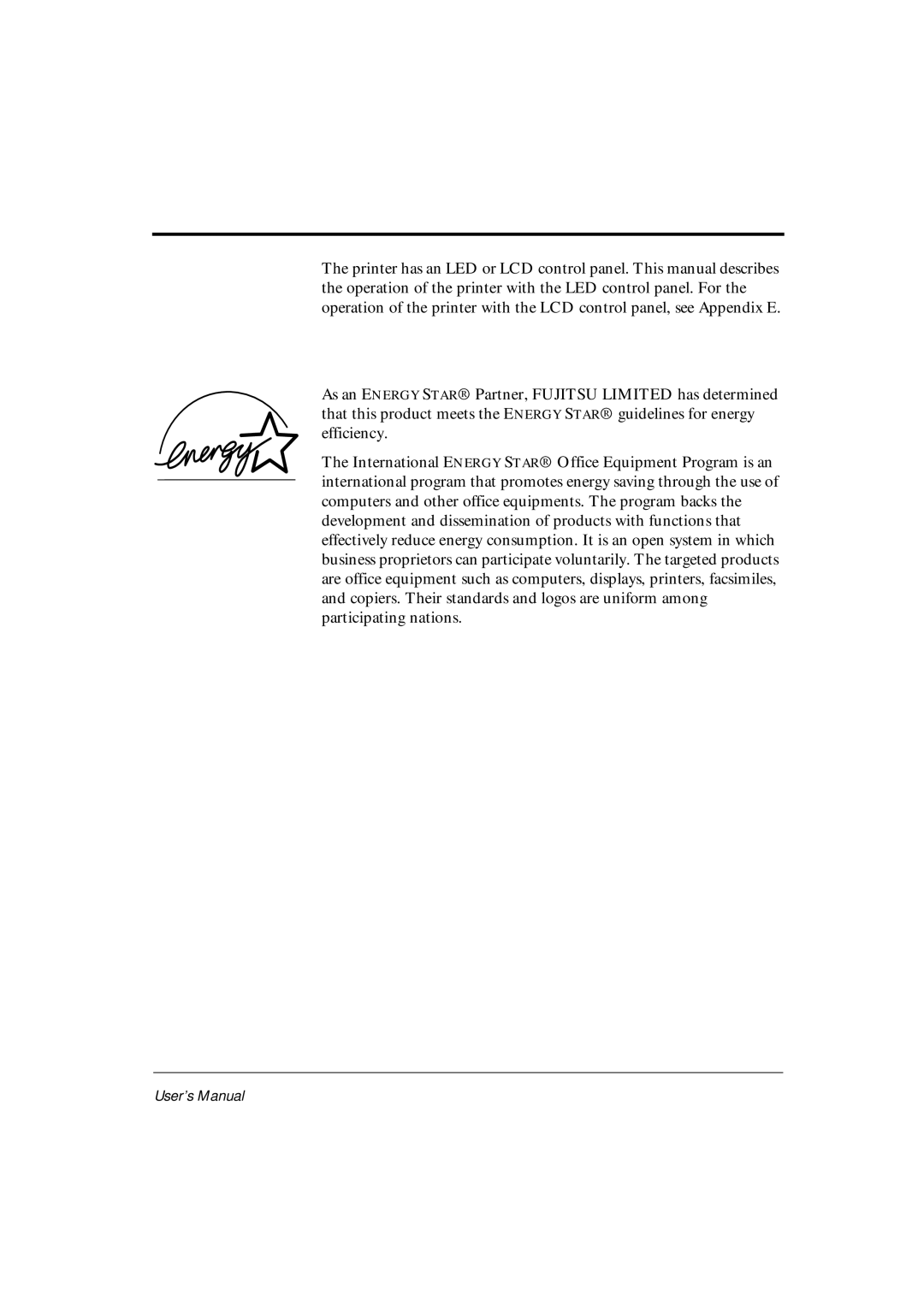 Fujitsu DL6600Pro, DL6400Pro user manual User’s Manual 