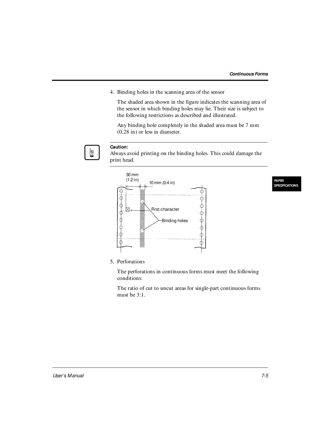 Fujitsu DL6600Pro, DL6400Pro user manual 30 mm 