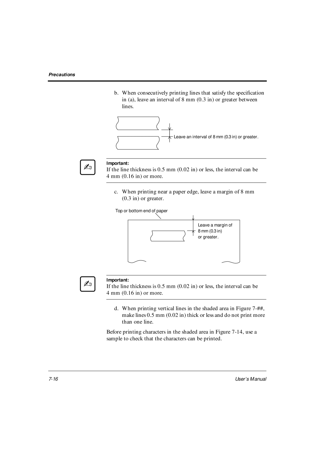 Fujitsu DL6400Pro, DL6600Pro user manual Leave an interval of 8 mm 0.3 in or greater 