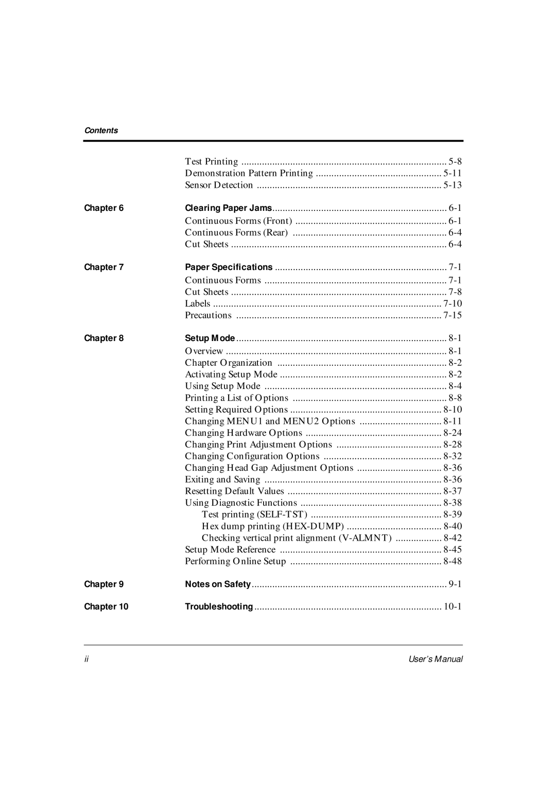 Fujitsu DL6400Pro, DL6600Pro user manual 10-1, Changing Head Gap Adjustment Options 