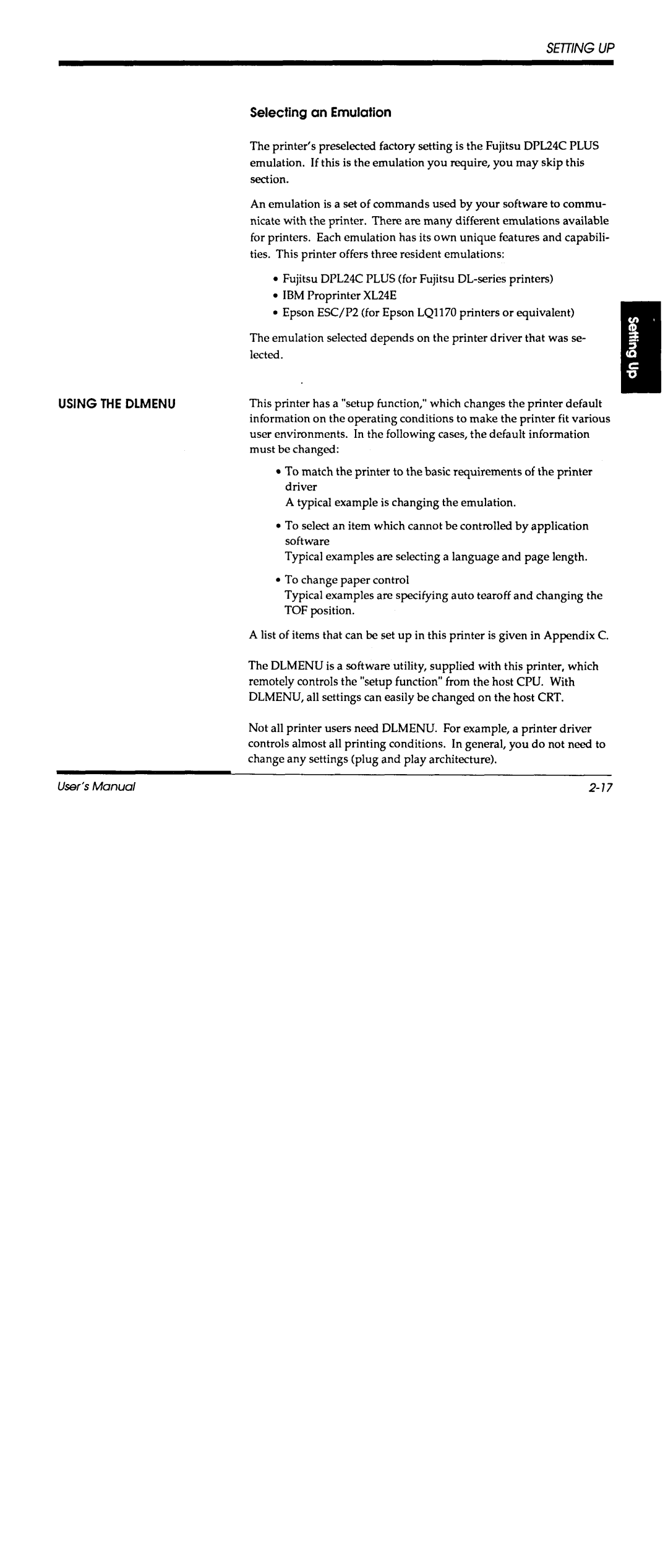 Fujitsu DL700 manual 