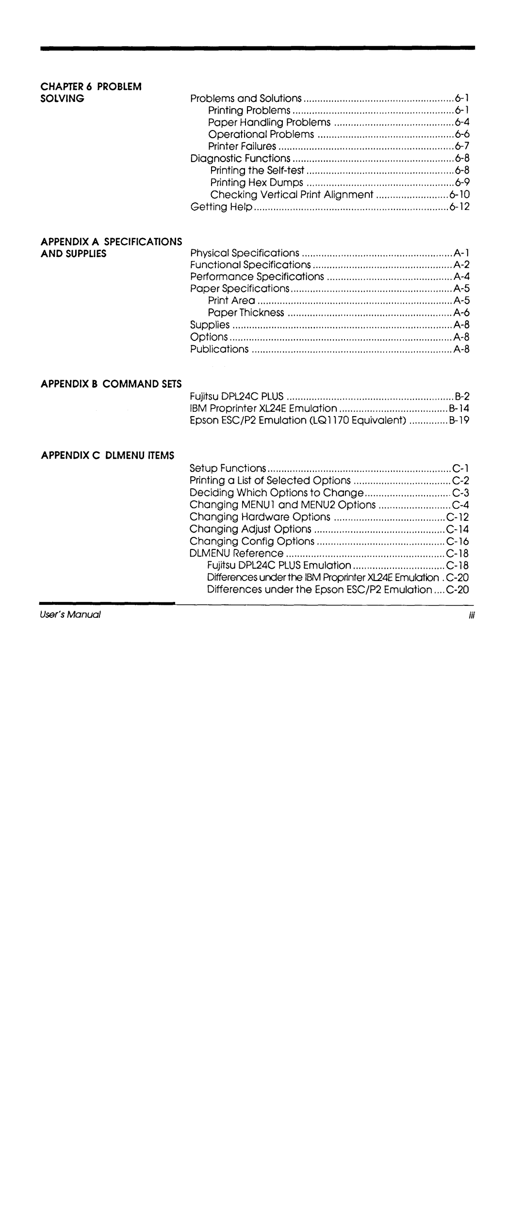 Fujitsu DL700 manual 