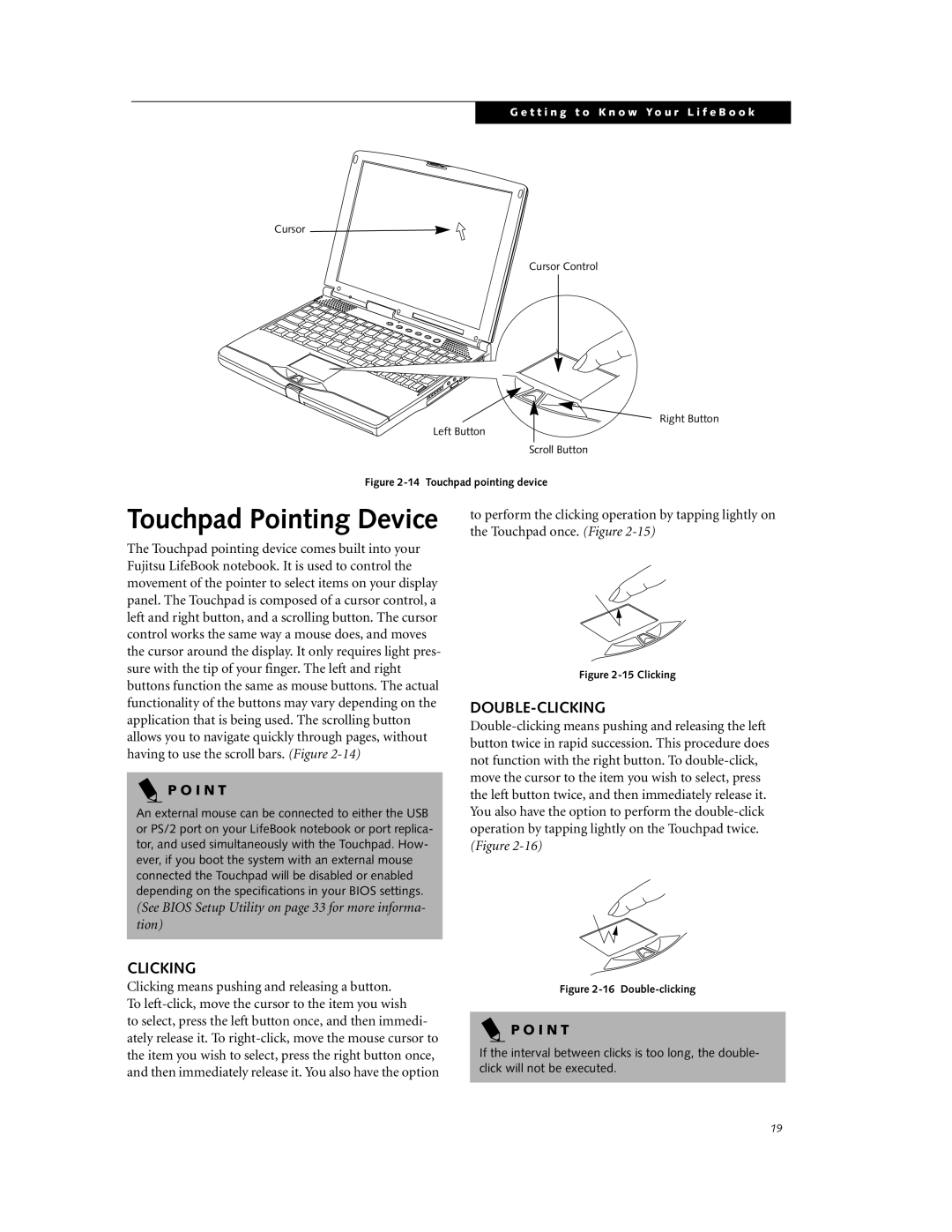 Fujitsu DVD Player manual Double-Clicking 