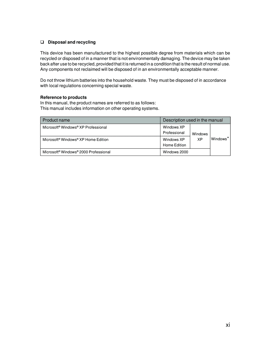 Fujitsu E600 user manual Disposal and recycling, Reference to products 