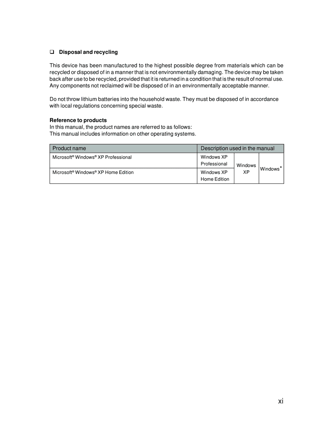 Fujitsu E623 user manual Disposal and recycling, Reference to products 