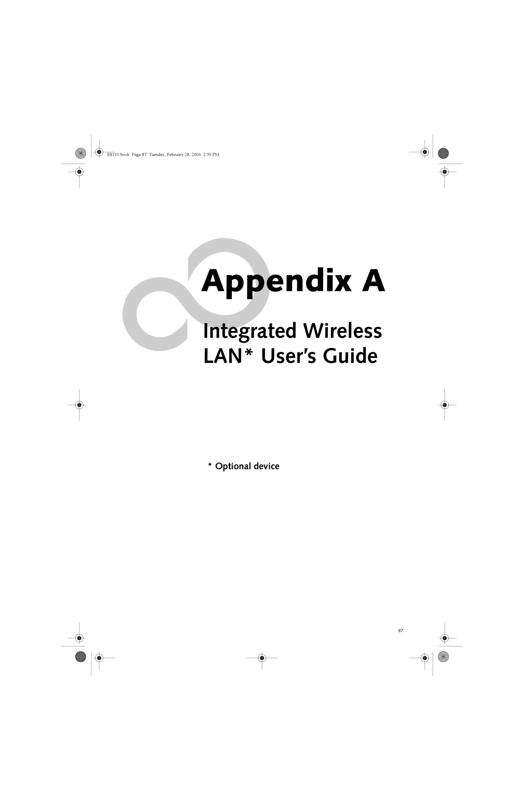 Fujitsu E8110 manual Appendix a 