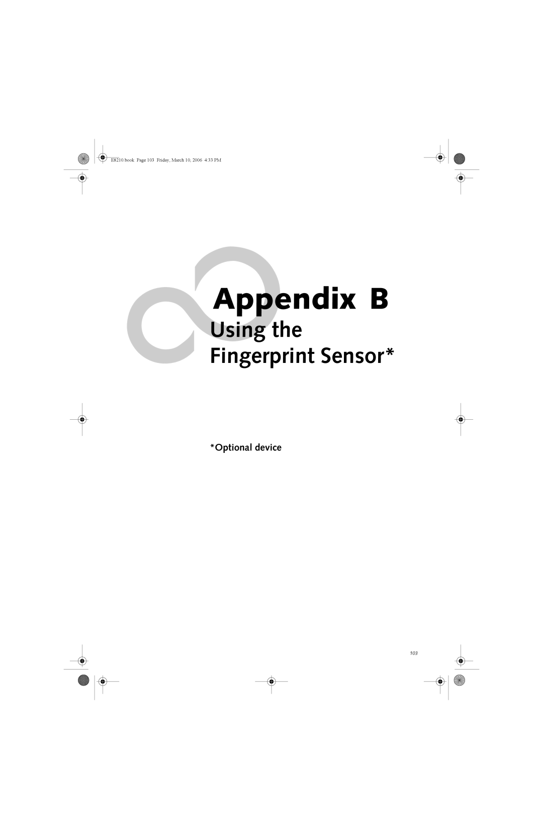 Fujitsu E8210 manual Appendix B 