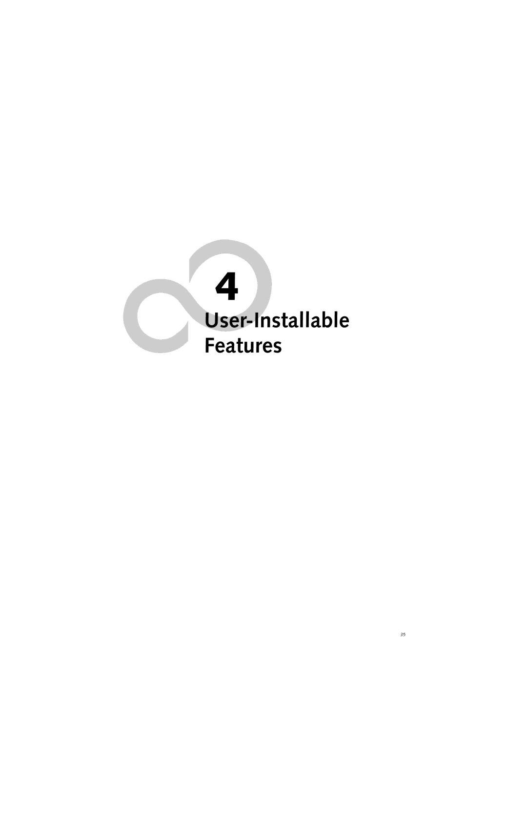 Fujitsu E8310 manual User-Installable Features 