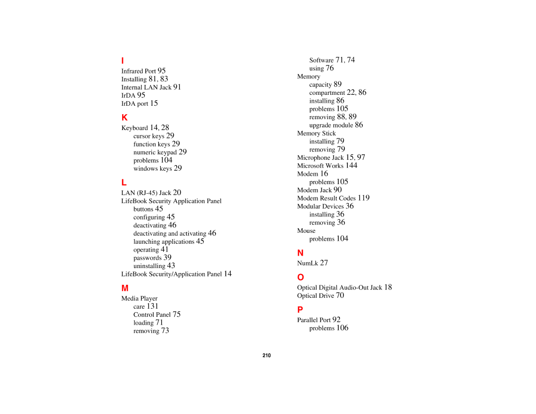 Fujitsu E8410 manual 210 