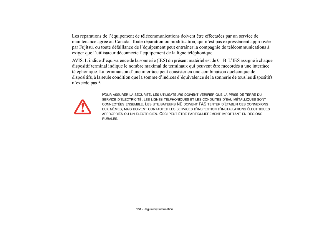 Fujitsu E8420 manual Regulatory Information 