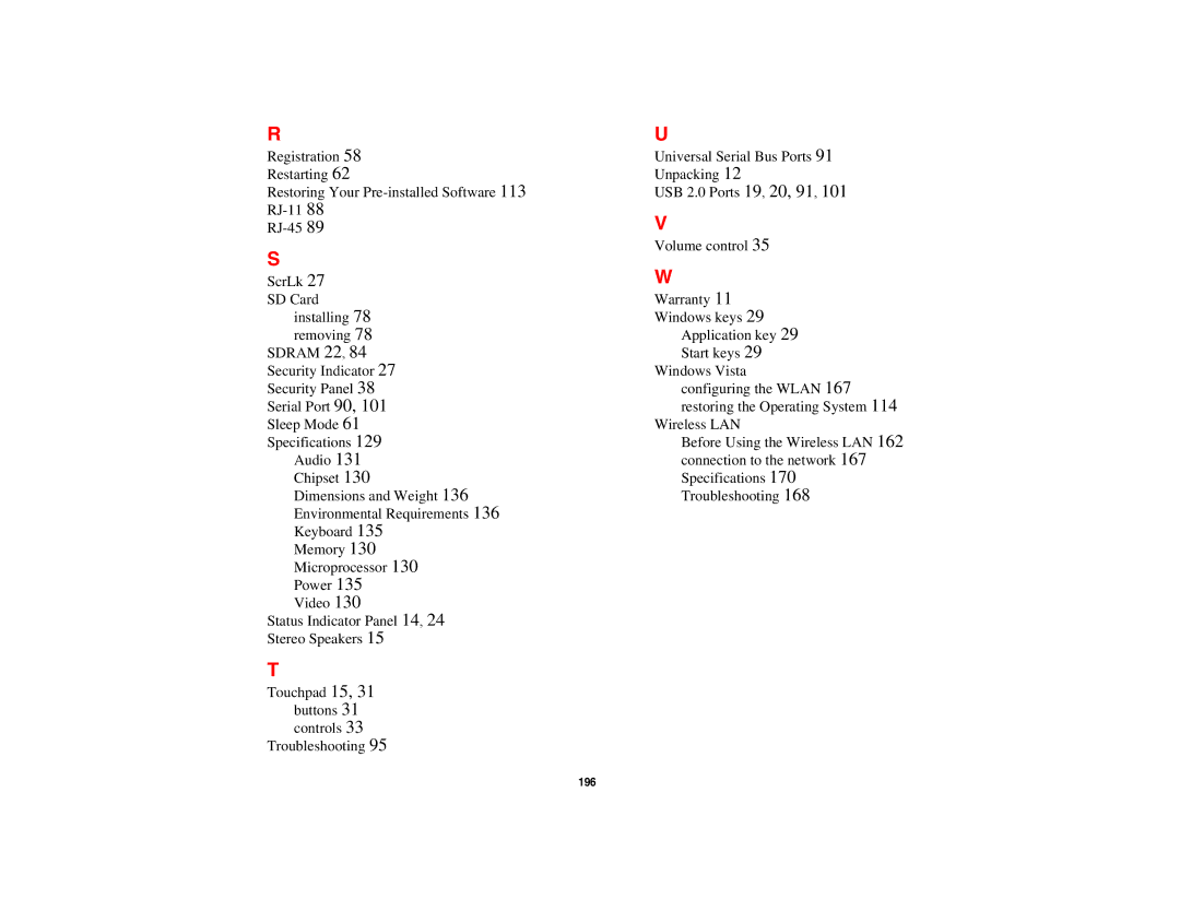 Fujitsu E8420 manual 196 