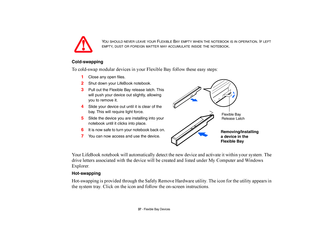 Fujitsu E8420 manual Cold-swapping, Hot-swapping 