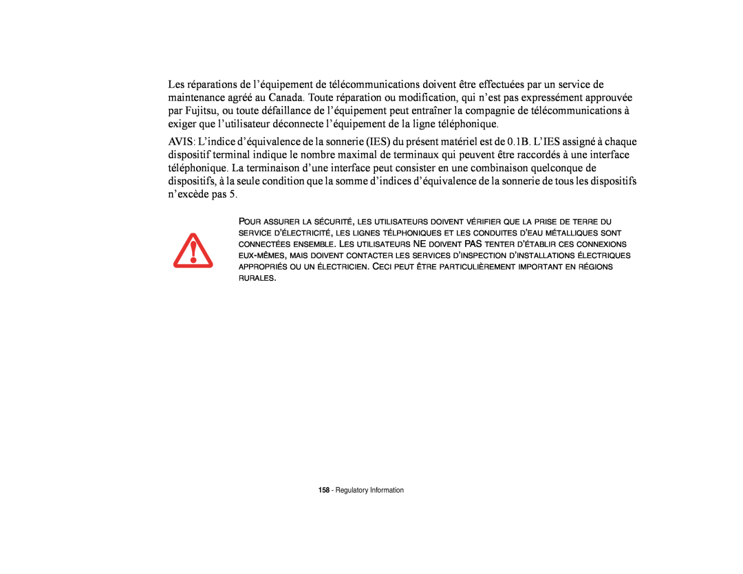 Fujitsu E8420 manual Regulatory Information 
