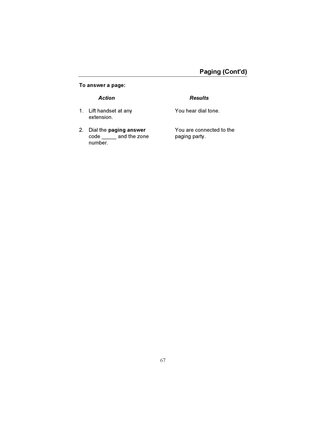 Fujitsu F9600 F9600c manual To answer a, Dial the paging answer 