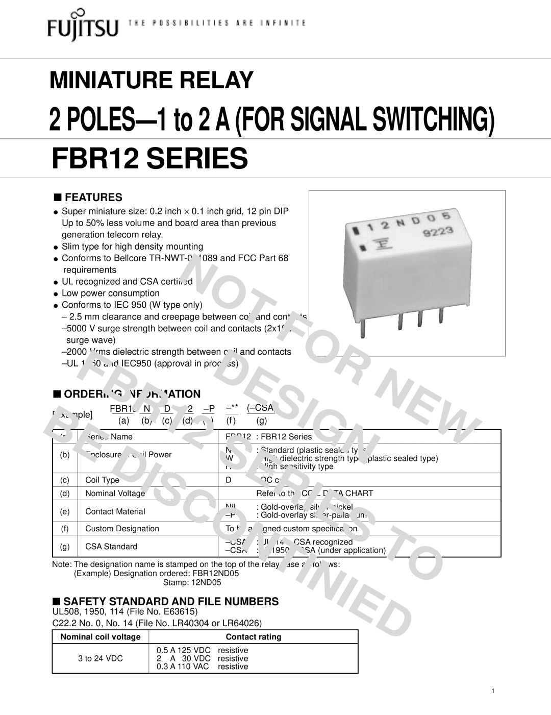 Fujitsu manual For, Design, FBR12 NEW, Discontinied, Not 