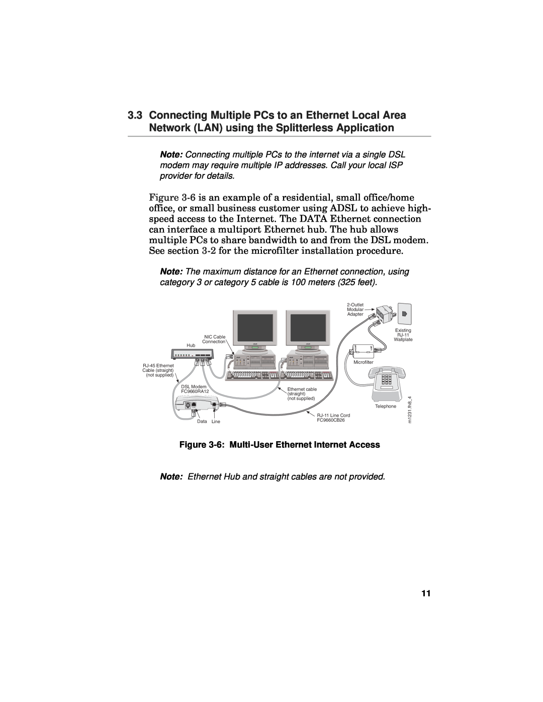 Fujitsu FC9660RA12 manual 6 Multi-User Ethernet Internet Access 