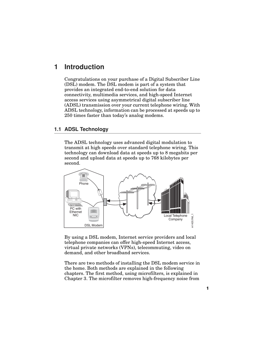 Fujitsu FC9660RA12 manual Introduction, ADSL Technology 