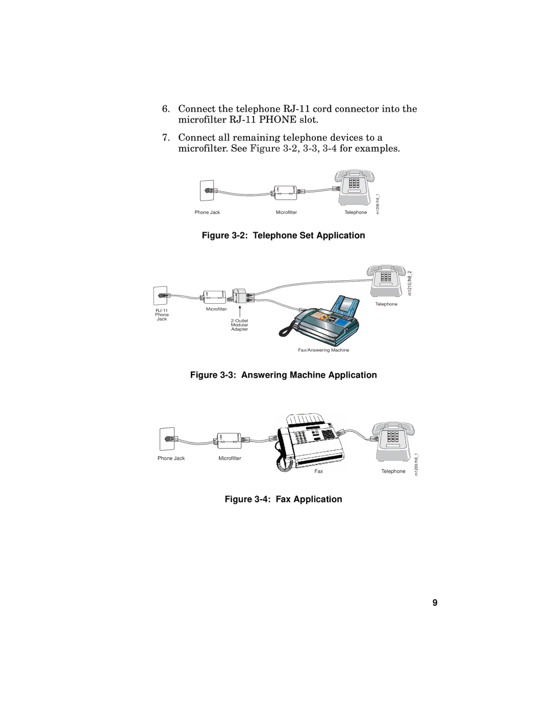 Fujitsu FC9660RA12 manual Telephone Set Application 