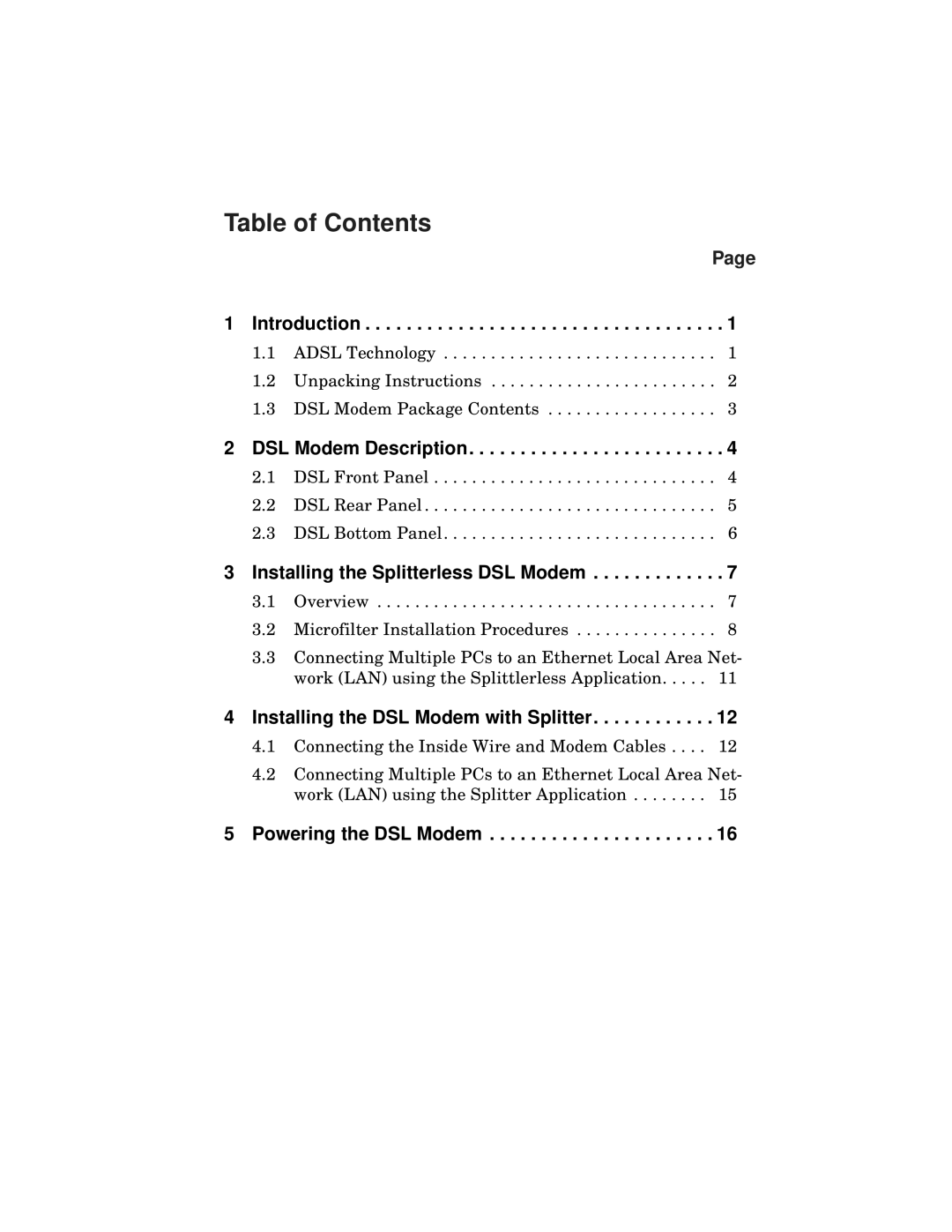 Fujitsu FC9660RA12 manual Table of Contents 