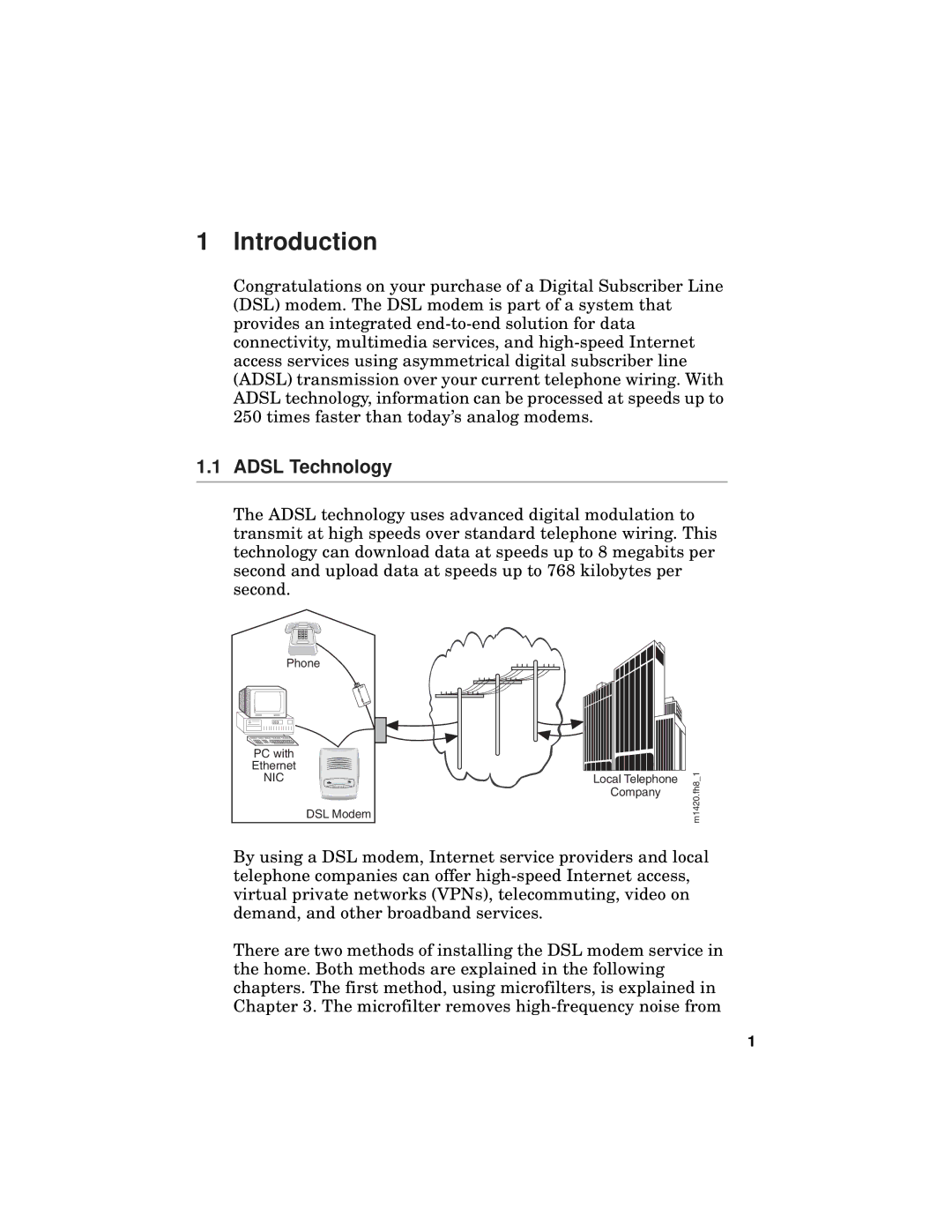 Fujitsu FC9660RA12 manual Introduction, Adsl Technology 