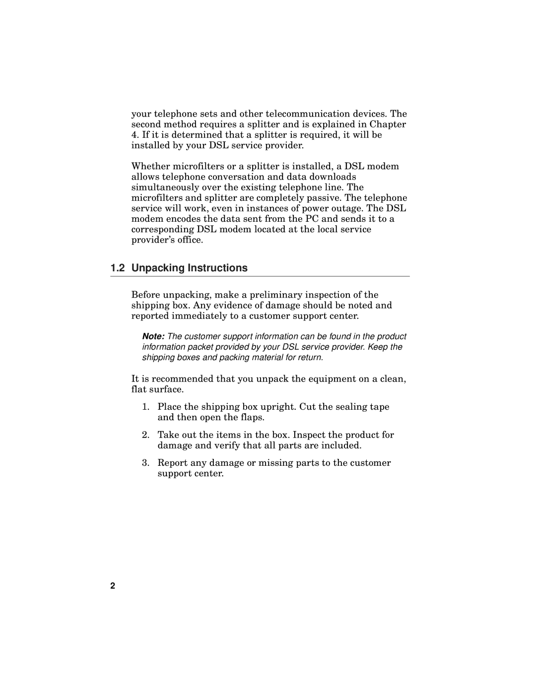 Fujitsu FC9660RA12 manual Unpacking Instructions 