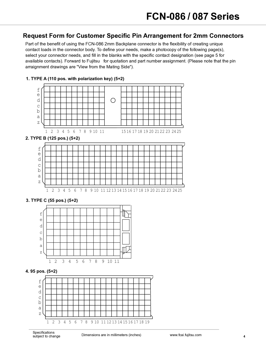 Fujitsu FCN-087, FCN-086 manual D c b a z 