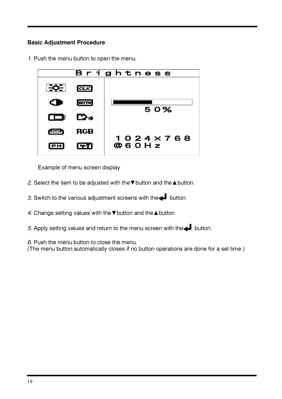 Fujitsu FD-1016AT, FD-1008AT user manual Basic Adjustment Procedure 