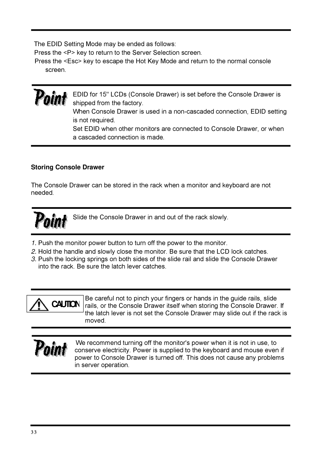 Fujitsu FD-1016AT, FD-1008AT user manual Storing Console Drawer 