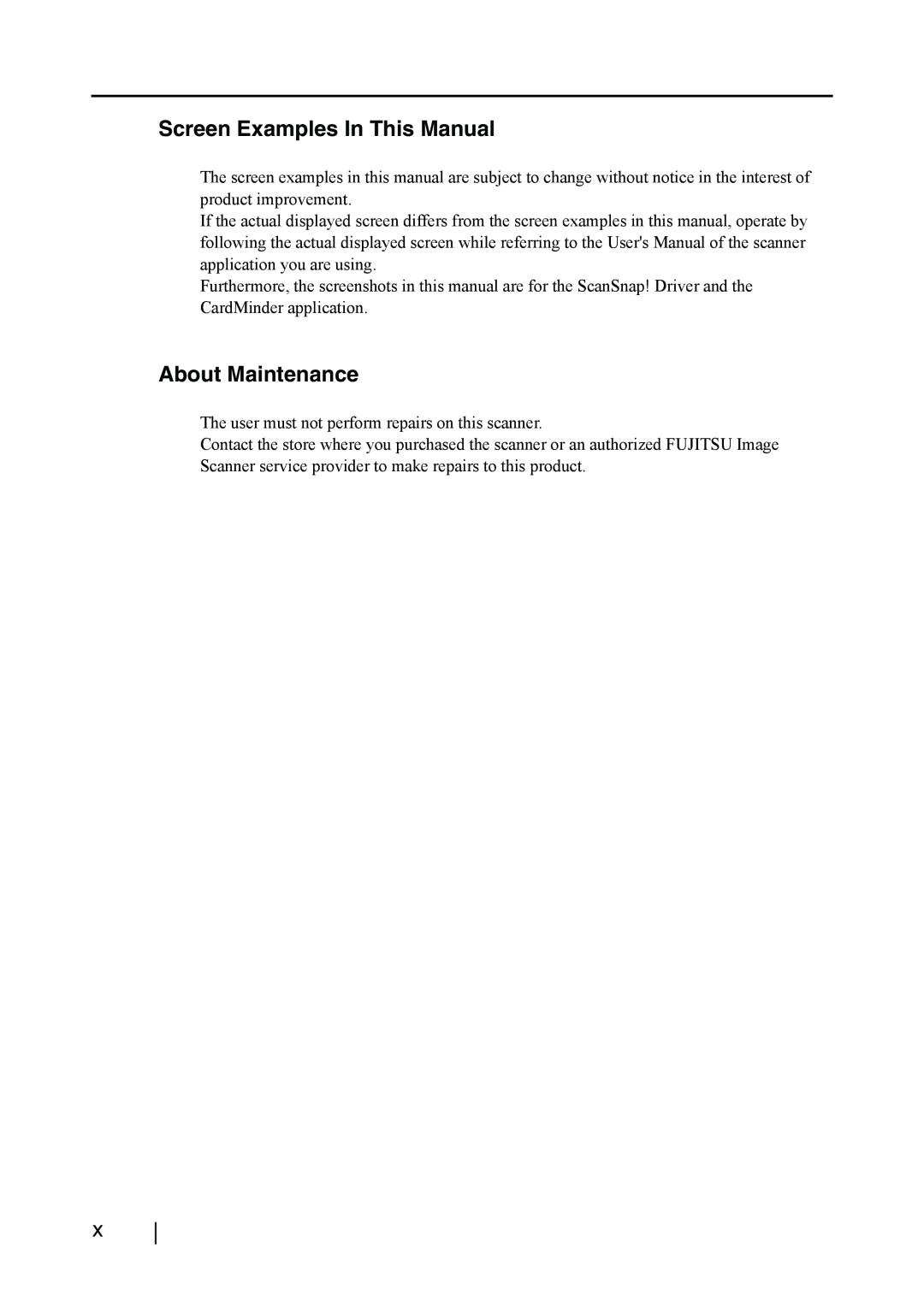 Fujitsu fi-4110EOX2 manual Screen Examples In This Manual, About Maintenance 