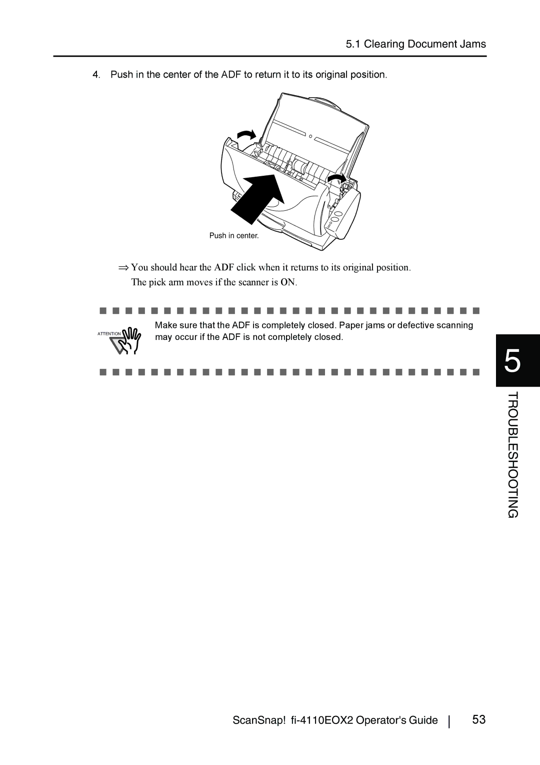 Fujitsu fi-4110EOX2 manual Troubleshooting 