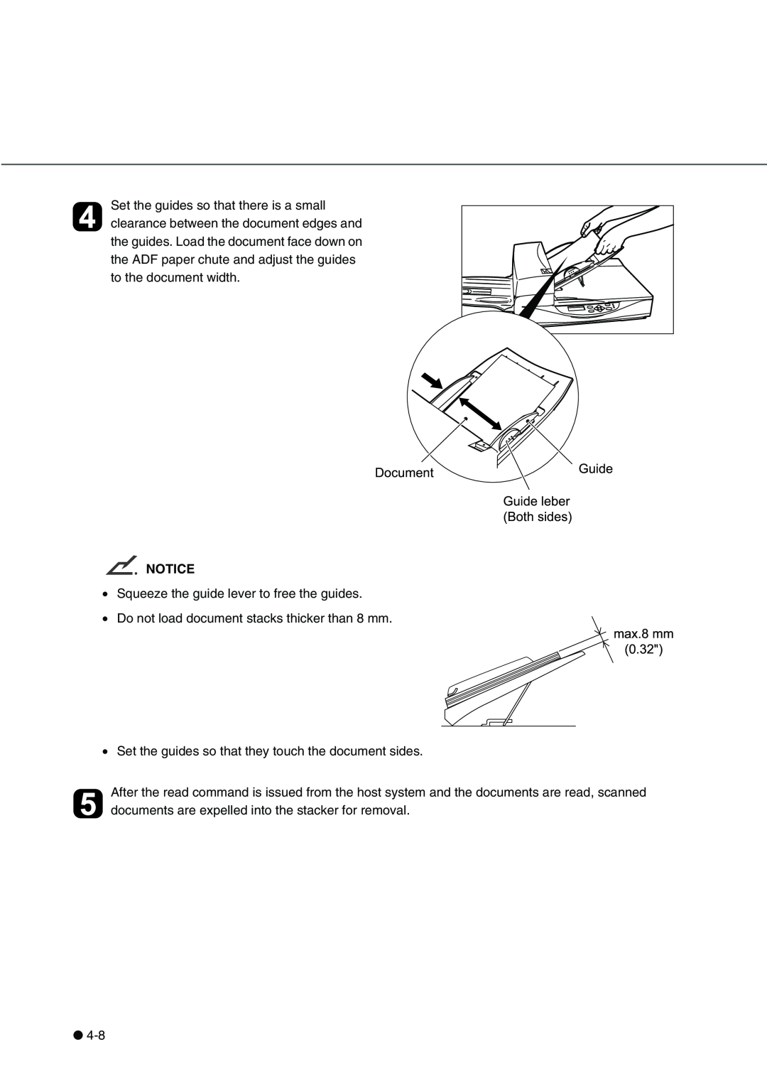 Fujitsu fi-4340C manual Document, Bothsides, G uideleber Guide 