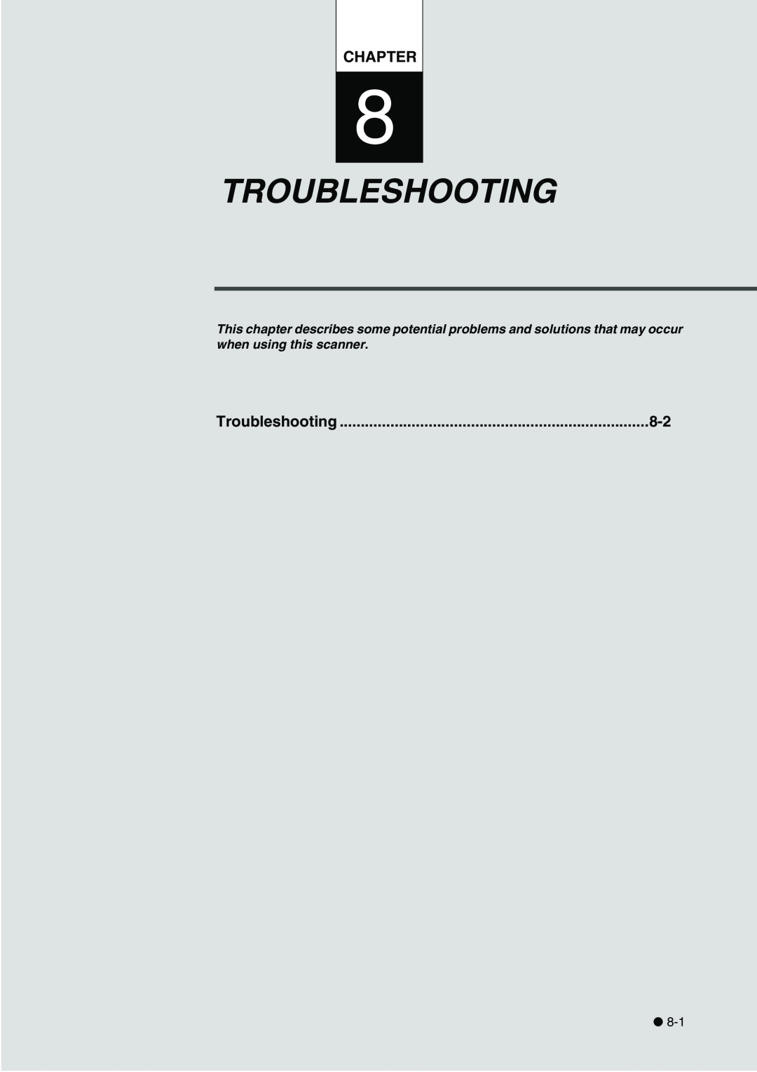 Fujitsu fi-4340C manual Troubleshooting, Chapter 