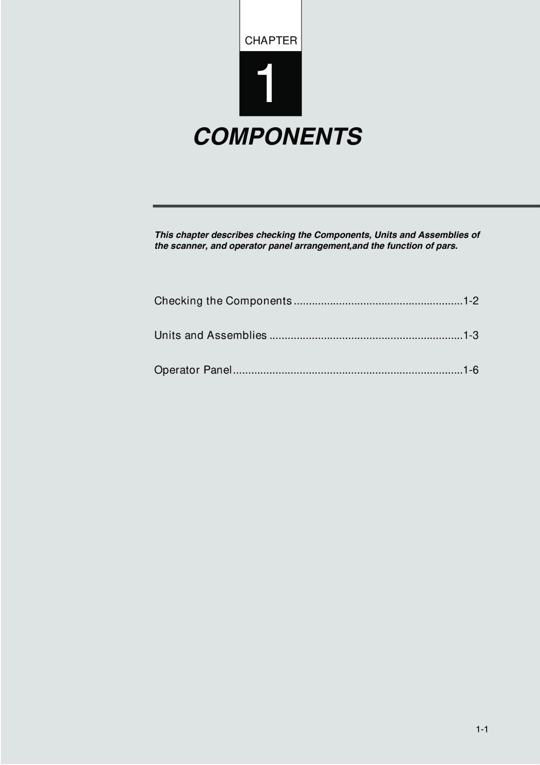 Fujitsu fi-4340C manual Checking the Components Units and Assemblies Operator Panel 