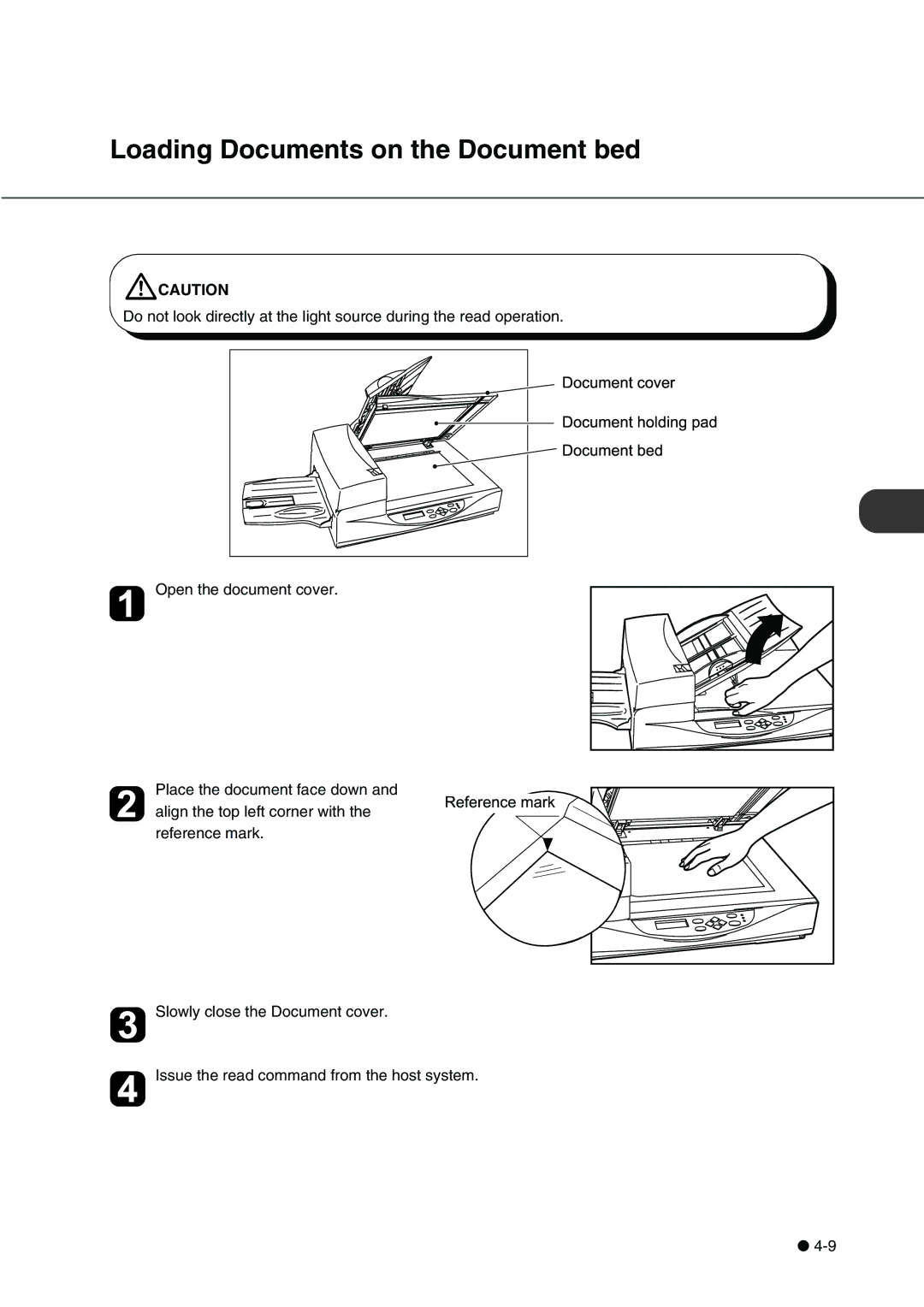 Fujitsu fi-4340C manual Loading Documents on the Document bed 