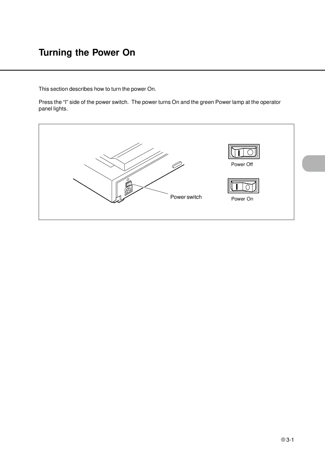 Fujitsu fi-4640S manual Turning the Power On 