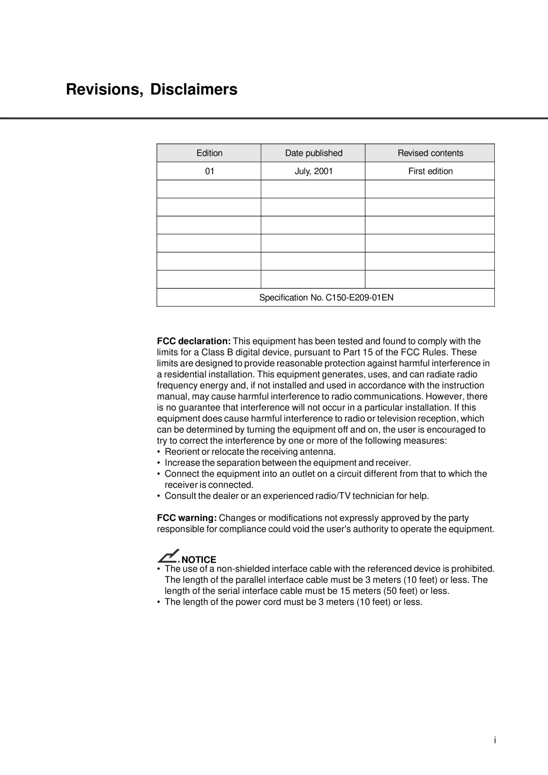 Fujitsu fi-4640S manual Revisions, Disclaimers 